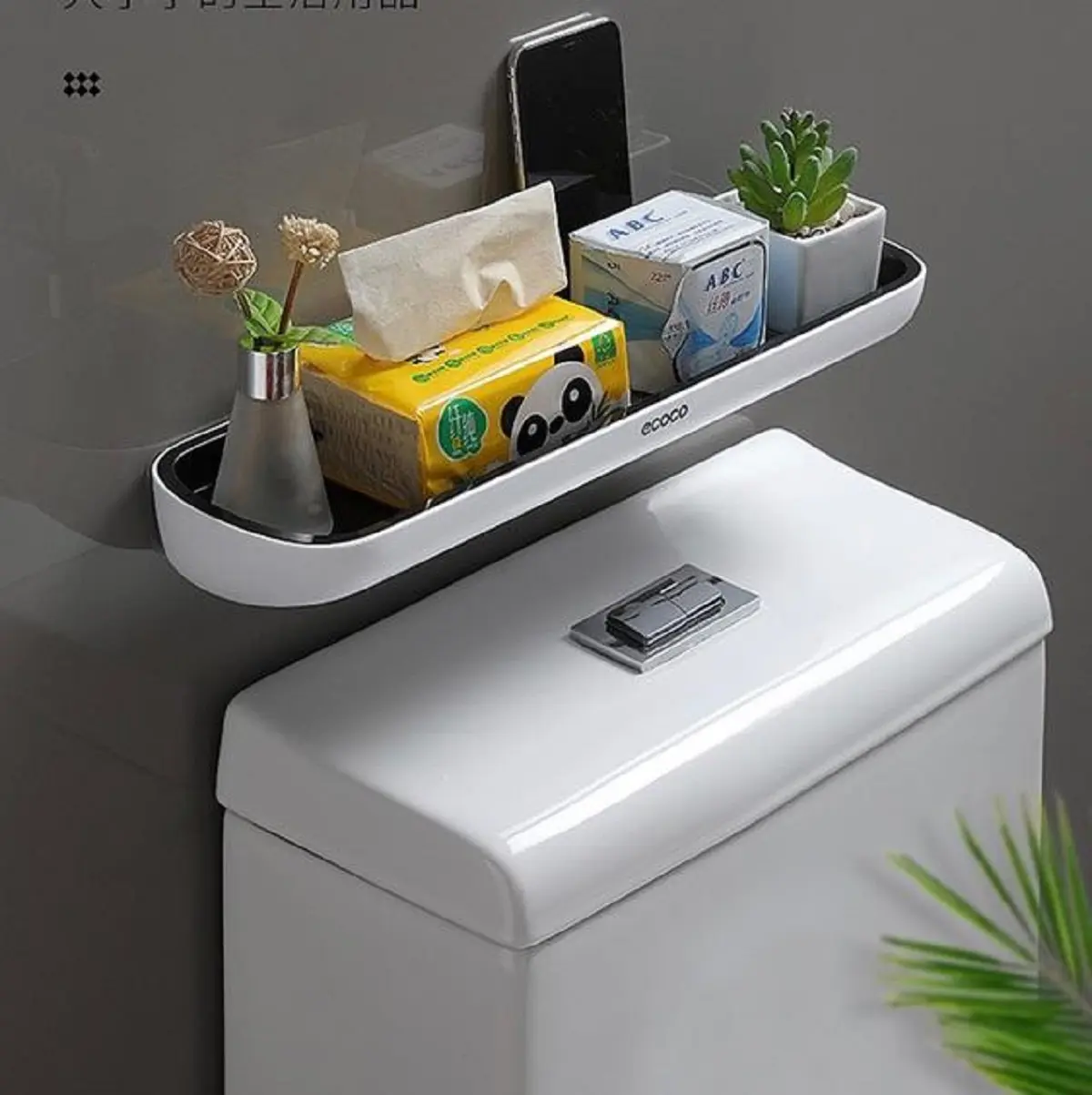 Kệ treo đồ phòng bếp, phòng tắm, phòng vệ sinh, kệ treo khăn, kệ treo đồ dùng Ecoco E1923