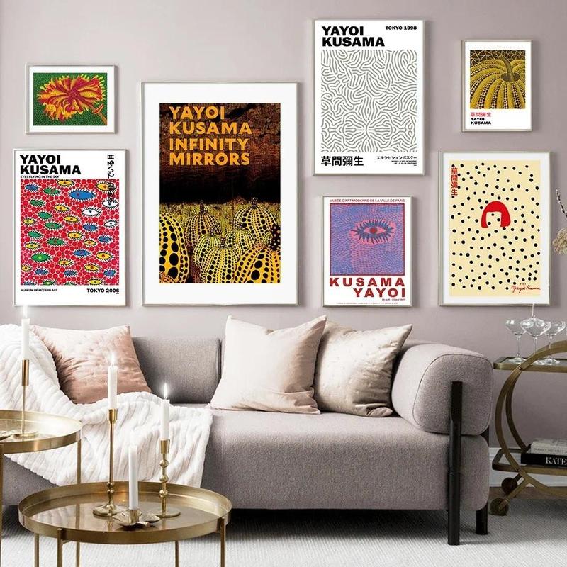 Yayoi Kusama Infinity Mirrors Flower Eye Abstract Nordic Posters And Prints Wall Art Canvas Painting Pictures For Living Room 1