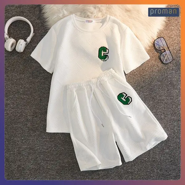 Bộ dồ cộc tay nam xốp vân dày dặn chất Cotton xốp BO06 - PROMAN 4