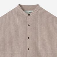 Gambar Baju Muslim Duha Muslimwear - Baraa Shirt Long Sleeve - Brown Stripe dari Duha Muslim Wear Kota Tangerang 3 Tokopedia