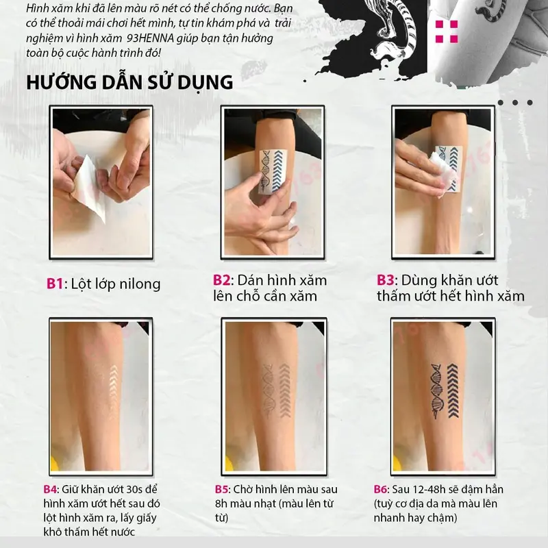 Hình Xăm Dán Geisha nhật cổ, hoa hồng 15 Ngày Trang Điểm Cosmetic 6