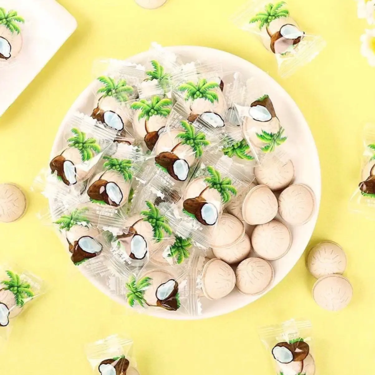 Kẹo dừa hình quả dừa - Kẹo sữa giòn Coconut vị dừa nguyên bản (túi 220g)