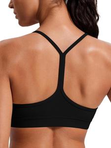 Sujetador deportivo con espalda cruzada de color sólido para mujer, sujetador deportivo inalámbrico cómodo y transpirable, ropa deportiva para mujer para uso interior y exterior