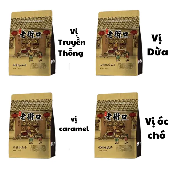 Hướng dương tẩm vị caramen, hạt hướng dương nguyên vị, hướng dương vị dừa , hướng dương vị óc chó,  hướng dương hiệu bà già ((túi zip 500gr) 1