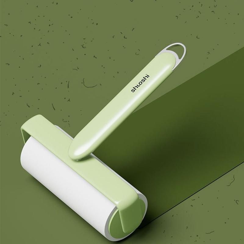 Product Introduction of Convenient Reusable Clothes Hair Sticky Roller Dust Remover Plastic Pet Hair Remover Non-stick Handle T-Shape Clothes Lint Roller Household 15