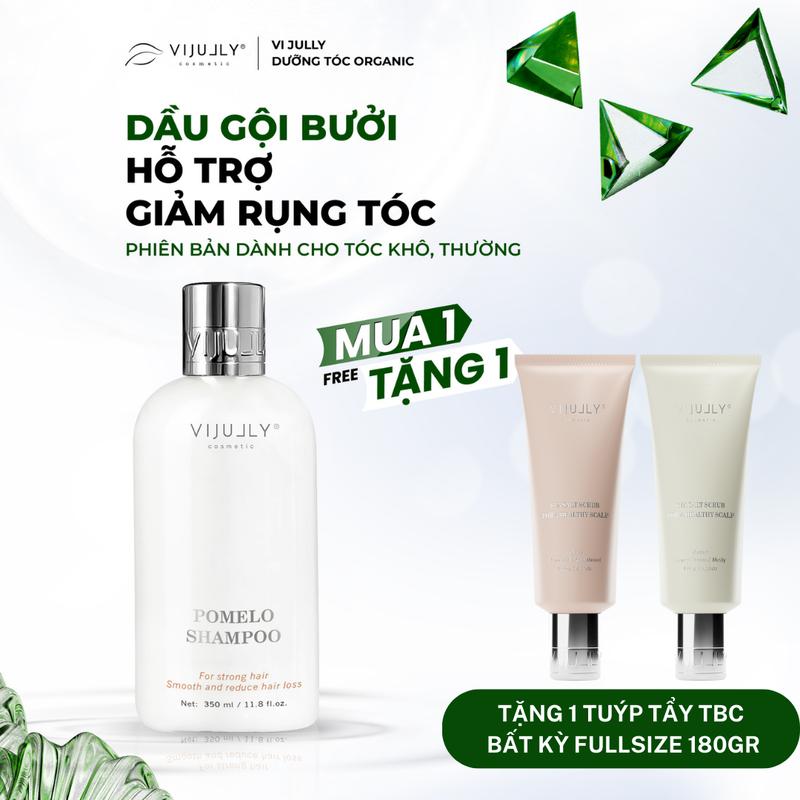 (TẶNG TẨY TBC DA ĐẦU 180GR) Dầu Gội Bưởi Vi Jully chăm sóc tóc rụng , phiên bản dành cho tóc khô sơ ,thường date 3/2026