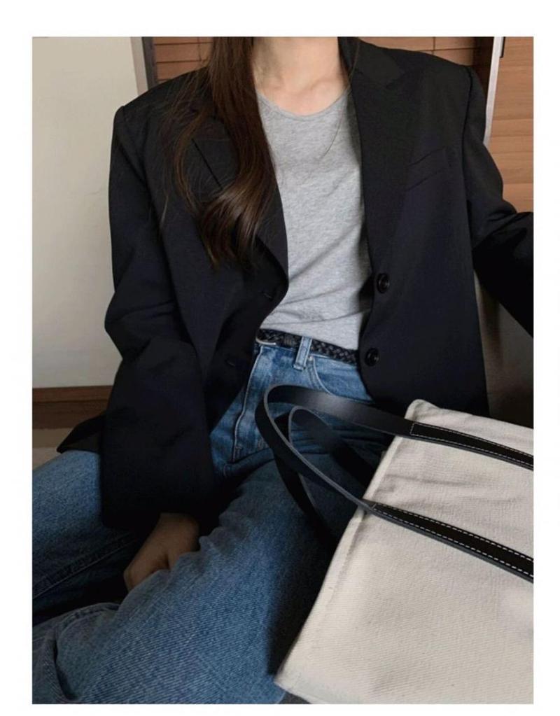 Product Introduction of 2025 Spring and Autumn Small Blazer Jacket for Women Casual Versatile British Style Gray Short Ins Suit Petite Top 6
