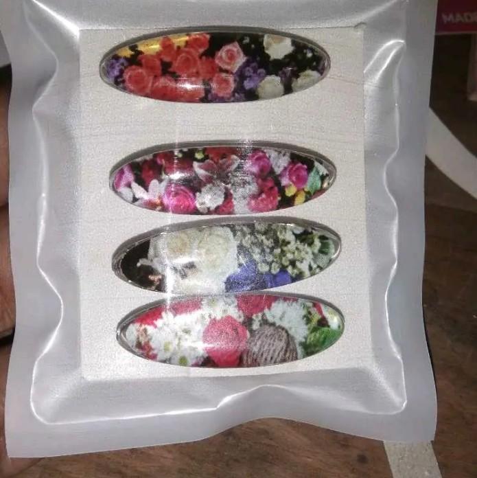 Peniti jilbab dagu (isi 4) pin hijab Tanam dicor premium motif  lengkap Muslim 1
