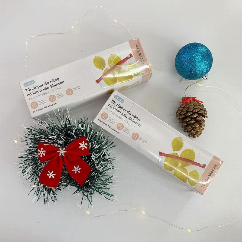  Túi zip đa năng khóa kéo Shinshen 1L 3L zipper Inochi an toàn tiện lợi giữ trọn hương vị thực phẩm  Hộp 20 cái  