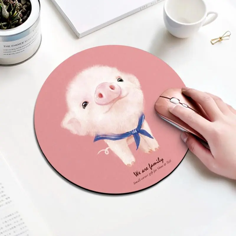 20cm Round Mouse Pad Rubber Kawaii Mouse Pad Non-Slip Mousepad for Office Home PC Computer Cartoon Gaming Desk Pad