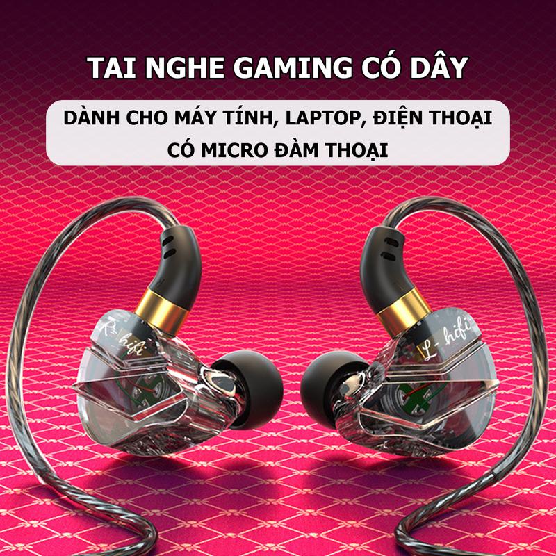 Tai nghe Gaming có dây dành cho điện thoại, máy tính(pc) và laptop nghe nhạc và chơi game ngon