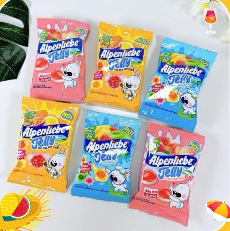16 túi mix Kẹo dẻo Alpenliebe có nhân