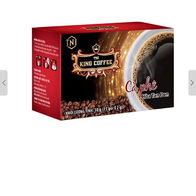  King coffee hoà tan đen 15gói x 2g   hộp   Khối lượng tịnh 30g  