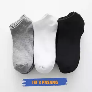 PAKET 3 PASANG KAOS KAKI PENDEK MATAKAKI PRIA WANITA DEWASA