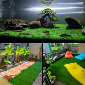 Rumput Sintetis Untuk Aquarium tipe Swiss full hijau