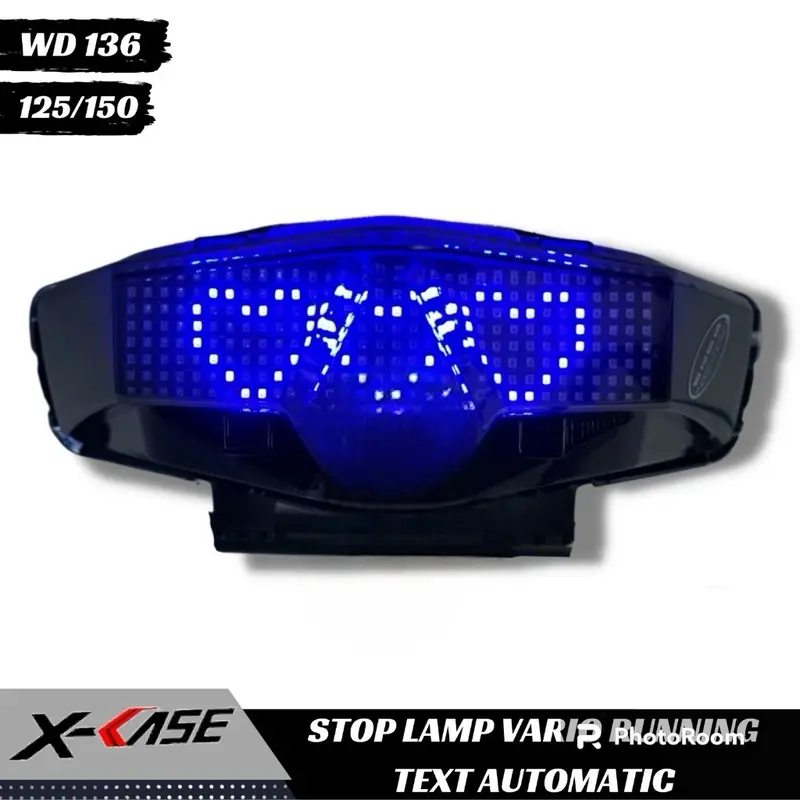 LAMPU STOP VARIO 125 150 COLOSEUM RUNNING TEXT ANIMASI 16 MODE PLUS MAGNET STOPLAMP VARIO 125 NEW VARIO 150 1