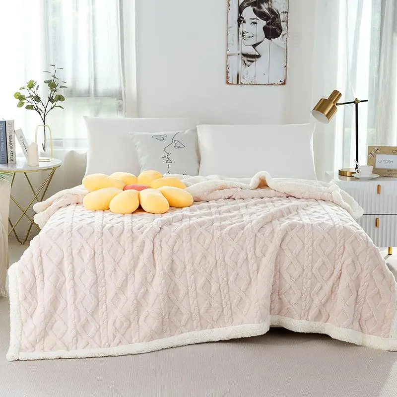 Autumn Homeware Bed Blanket, 1 Count 500GSM Fleece Soft Throw Blanket, Soft Comfortable Throw Blanket for Home Office, Durable Bedroom Decor, House Accessories, Christmas Gifts 4