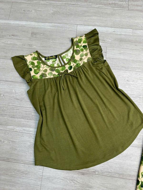 TPS257(M-6XL) Sét Bộ 9 Tấc  Nữ Cánh Tiên Phối Bi , ÁO Thun Lụa Dẻo , Quần Lụa Cao Cấp Big size TuyềnPhan 8