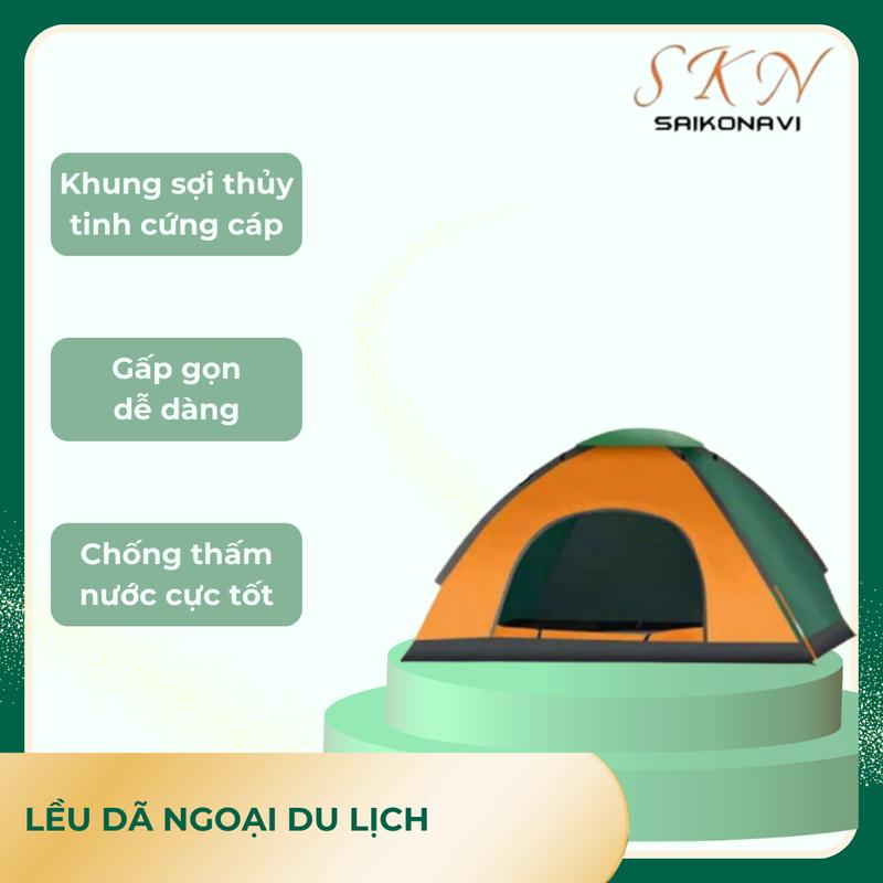 Lều cắm trại đi phượt du lịch chống nước dành cho 2-3 người, lều dã ngoại gấp gọn tiện dụng Phụ Kiện Nam Camping Thun Thun