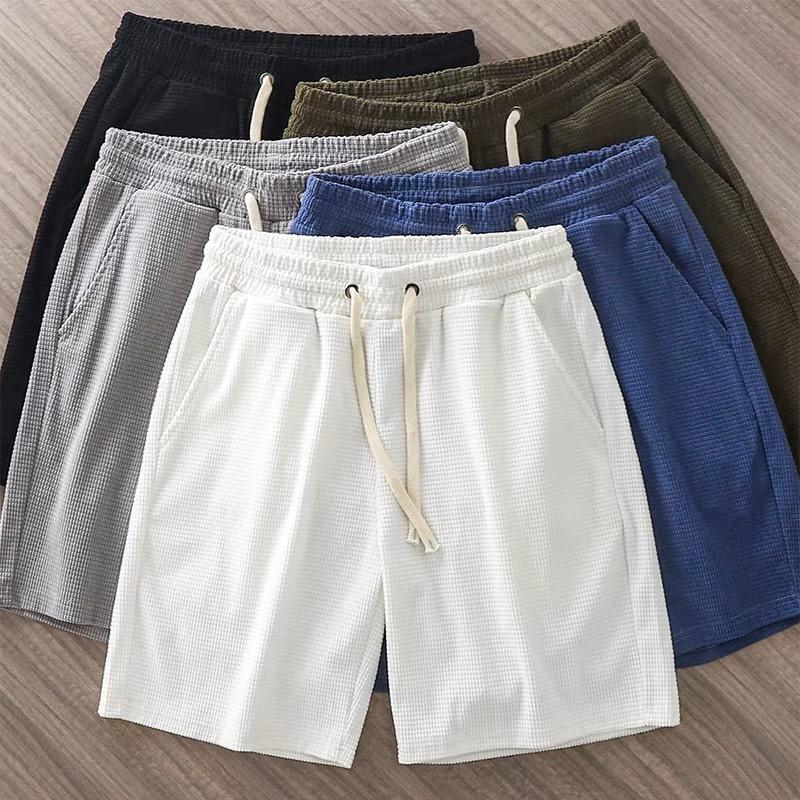 Waffle Plain Shorts For Men With 2 Pocket 3