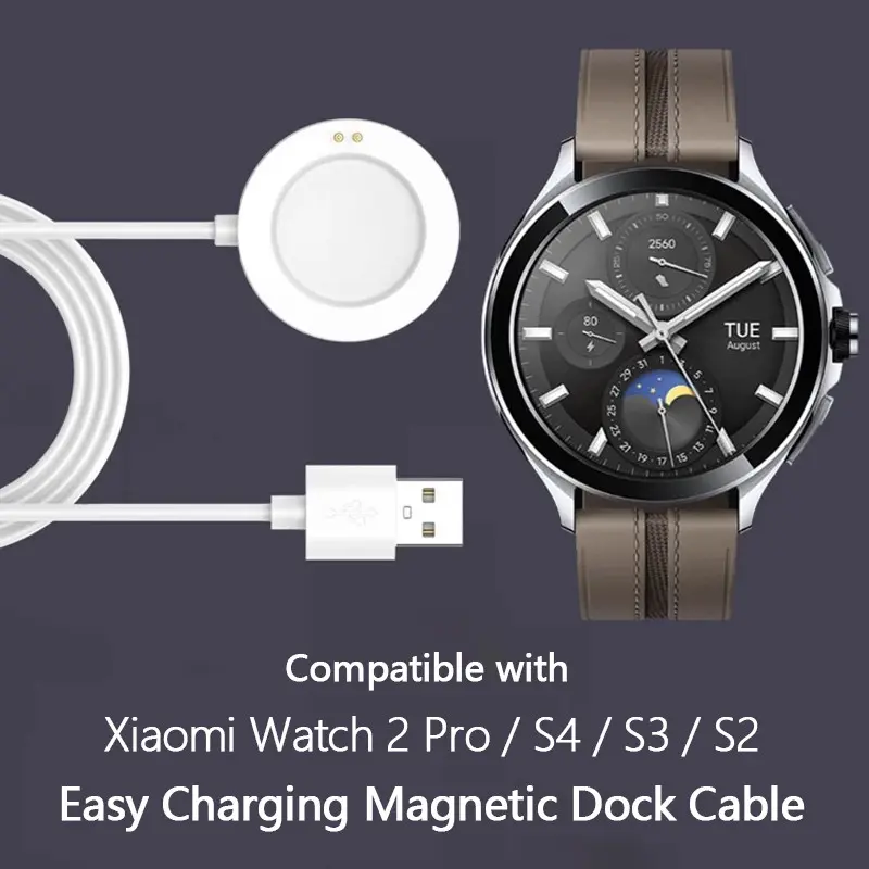 High Quality USB Easy Charging Cable Compatible With Xiaomi Watch 2 Pro S4 S3 S2 42mm 46mm H1 SmartWatch Magnetic Charger Dock Replacement Base