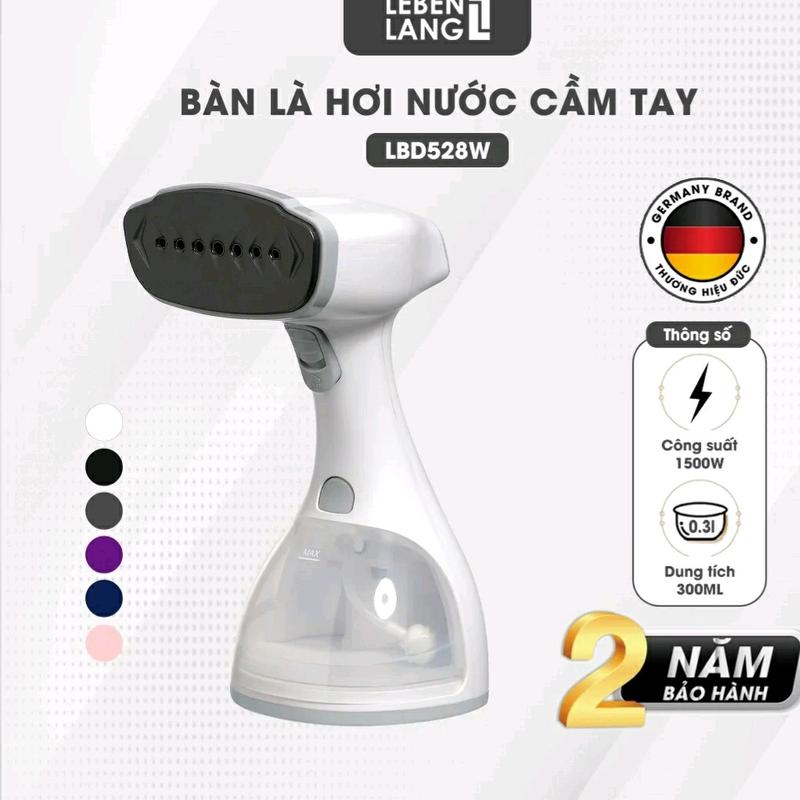 Bàn là, ủi hơi nước cầm tay LEBENLANG LBD528 ĐỨC, công suất lớn 1500W. bảo hành 24 tháng: là nhanh khỏe, bền máy Ủi Quần Áo Là Quần Áo Bàn Ủi Bàn Là Hơi