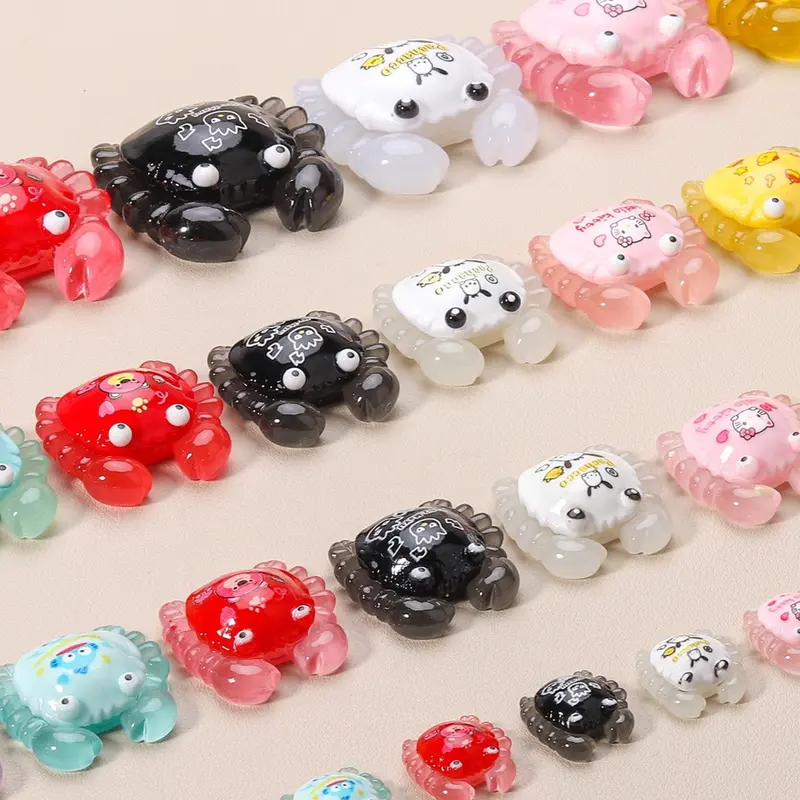 [Khui Live - Tự bóc] Túi mù mô hình cua phát sáng, charm nhỏ xinh Cookie DIY trang trí kẹp tóc, ốp điện thoại xinh xắn 0