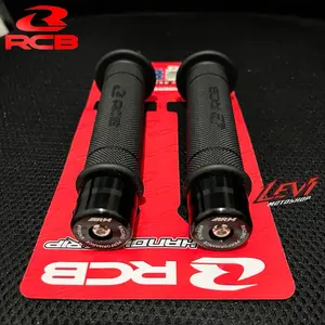 【100% asli】Produk asli dan otentik Handgrip RCB HG55 Original 100%+ Jalu Stang ARM Bulat CNC Anti Karat Universal Untuk Semua Motor