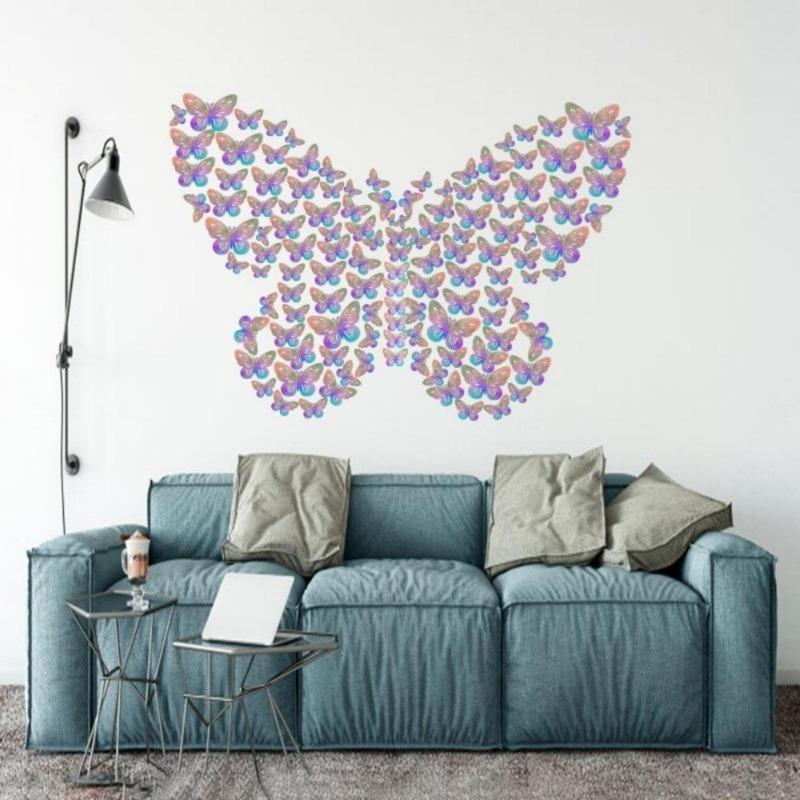 Product Introduction of Vixplorn 12 Pcs Sticker Butterfly 3D/Stiker Dinding Desain Kupu-Kupu Hollow 3D Untuk Dekorasi Pesta Pernikahan Butterfly 24