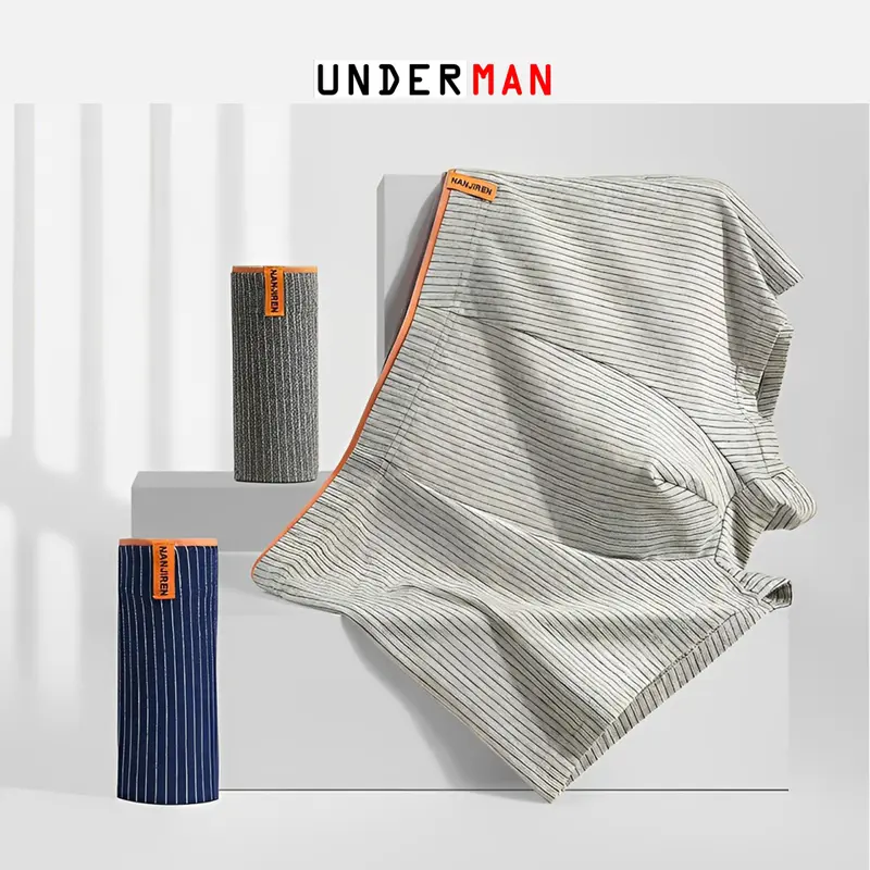 Quần Lót Nam Cao Cấp cotton nguyên chất UNDER.MAN, Quần sịp nam co giãn 4 chiều, mát mịn thoáng khí, Quần Boxer short Menswear - SN02 xxl cúc Thun curve short 4
