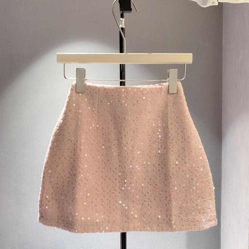 nhatran - Chân váy nữ bling phom phom chữ A chất dạ ánh Top Women Voan Voi có lót bảo vệ MS6250