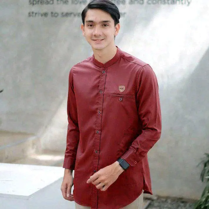 KEMEJA KOKO KURTA LENGAN PANJANG POLOS 7