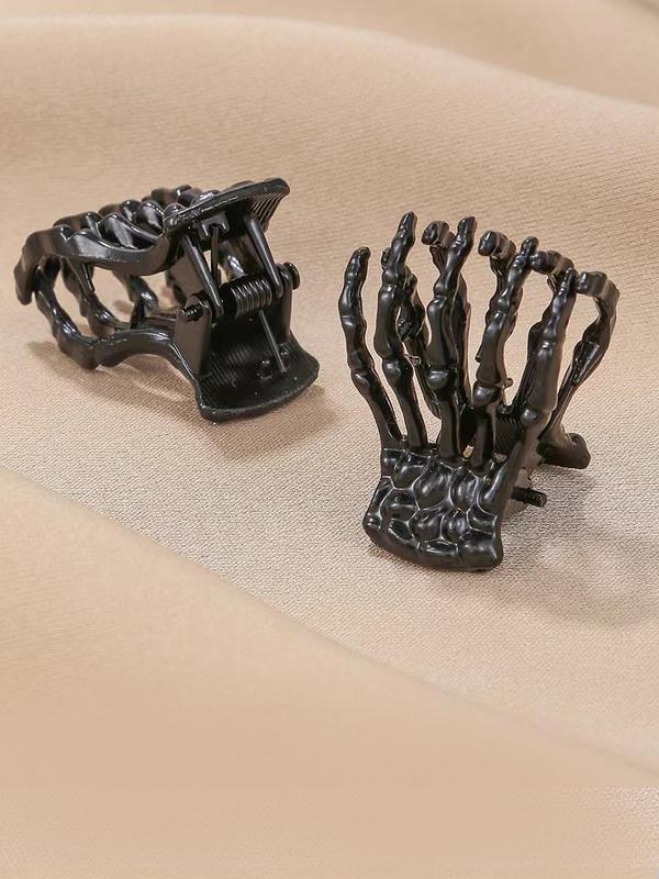 Fashionable Skeleton Hand Design Hair Claw Clip (1 Pair), Gifts for Her, Casual and Versatile Hair Accessories for Women & Girls, Trendy Accessories for Party and Daily Life Halloween 5