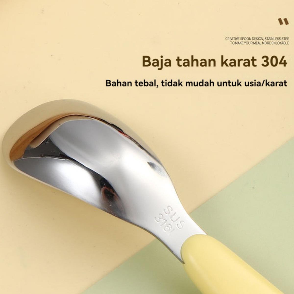 Set Sendok Garpu Bayi Stainless Steel dengan Kotak Gagang Silikon Lembut Set Alat Makan MPASI Anak Portable Travel Cutlery Set Sendok Garpu Sekolah Aman Anti Karat Ringan Higienis untuk Bayi Balita Belajar Makan Mandiri Set Sendok Garpu Bayi Stainless Steel dengan Kotak Gagang Silikon Lembut Set Alat Makan MPASI Anak Portable Travel Cutlery Set Sendok Garpu Sekolah Aman Anti Karat Ringan Higienis untuk Bayi Balita Belajar Makan Mandiri