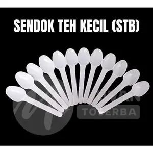 Sendok Teh STB isi 100pcs / sendok ice cream pudding putih susu kecil