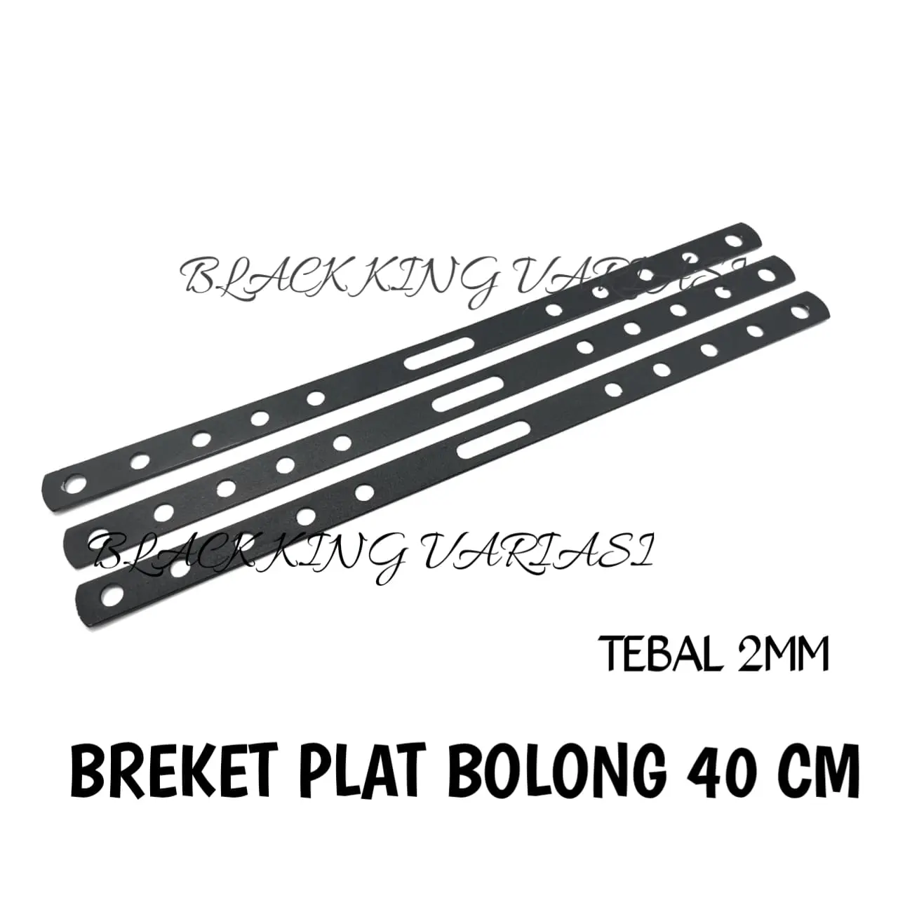Plat Besi Bolong Ukuran 30cm 40cm Breket Bolong Plat Besi Bolong Serba Guna Plat Bolong Universal plat bolong besi sambunqan Cover Knalpot