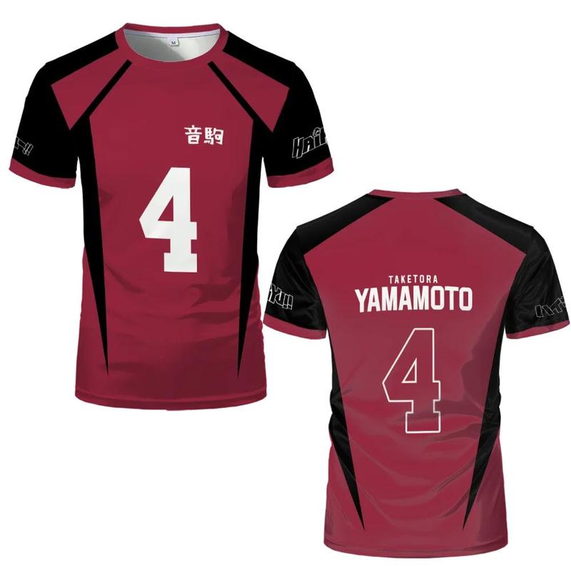 Áo Thun Đồng Phục Haikyuu Nekoma, Chủ Đề Anime, Thiết Kế Kozume Tetsurou Kuroo, Trang Phục Hóa Trang, Câu Lạc Bộ Bóng Chuyền Trung Học, Áo Thun Quần Áo Thể Thao Nam, Áo Thun ngắn Tay, Thích Hợp Cho Nam Và Nữ, Quần Áo 8