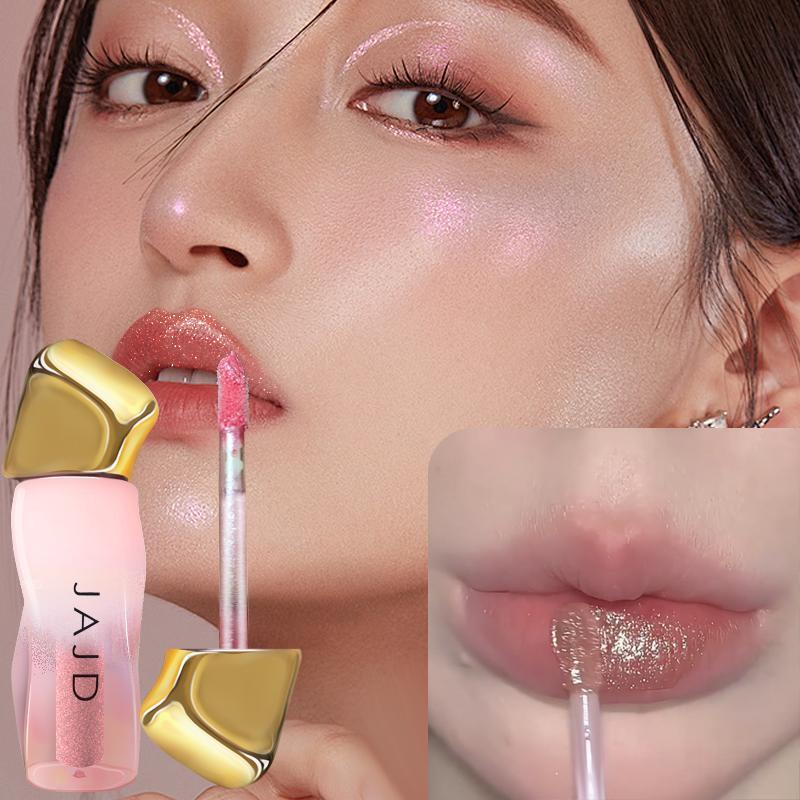 Long-lasting Moisturizing Lip Gloss, 1 Count 14 Colors Lip Glaze, Natural Luster & Sparkling Effect Lipstick, Suitable for Stage Makeup and Festival Gifts, Cosmetic 3