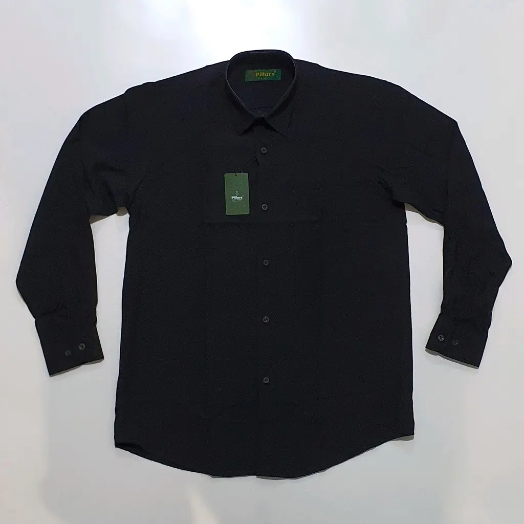 KEMEJA PILLARS HITAM POLOS