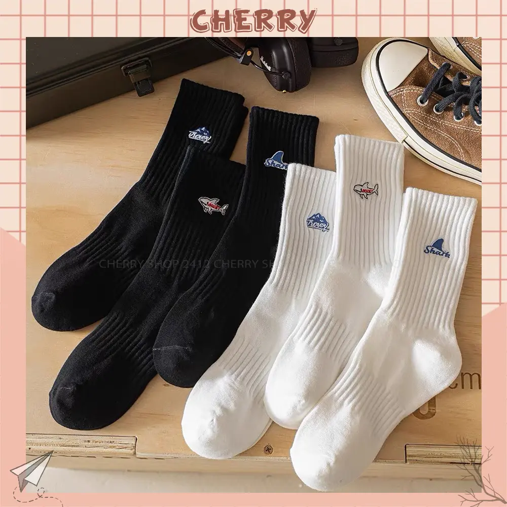 Tất cổ cao nam nữ chất liệu cotton thoáng khí chống hôi chân - Cherry Shop