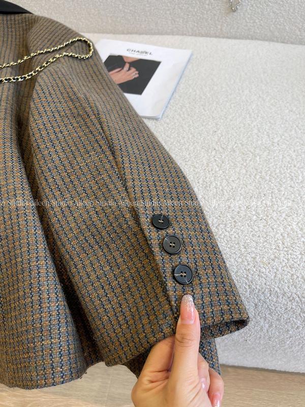 Product Introduction of Áo Blazer Len, Họa Tiết Răng Nanh Dành Cho Nữ, Hàng Mới Về 2024, Phong Cách Hàn Quốc, Dày Dặn, Cổ Điển, Dáng Rộng Vừa Vặn, Áo Âu Phục 8