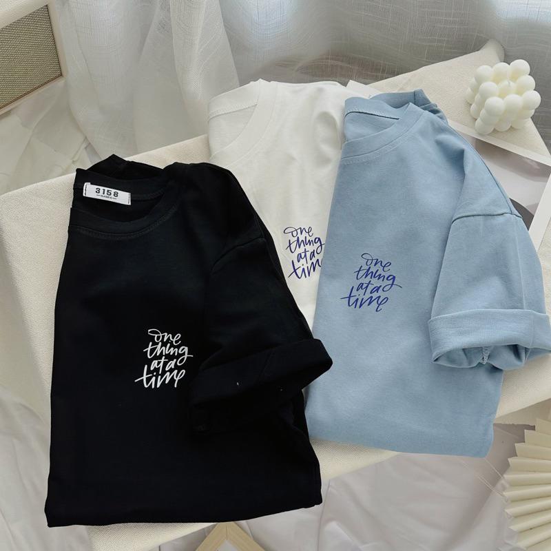 Áo phông thun 3158 chất cotton khô thoáng mát, form rộng tay lỡ ONETHING freesize < 60kg