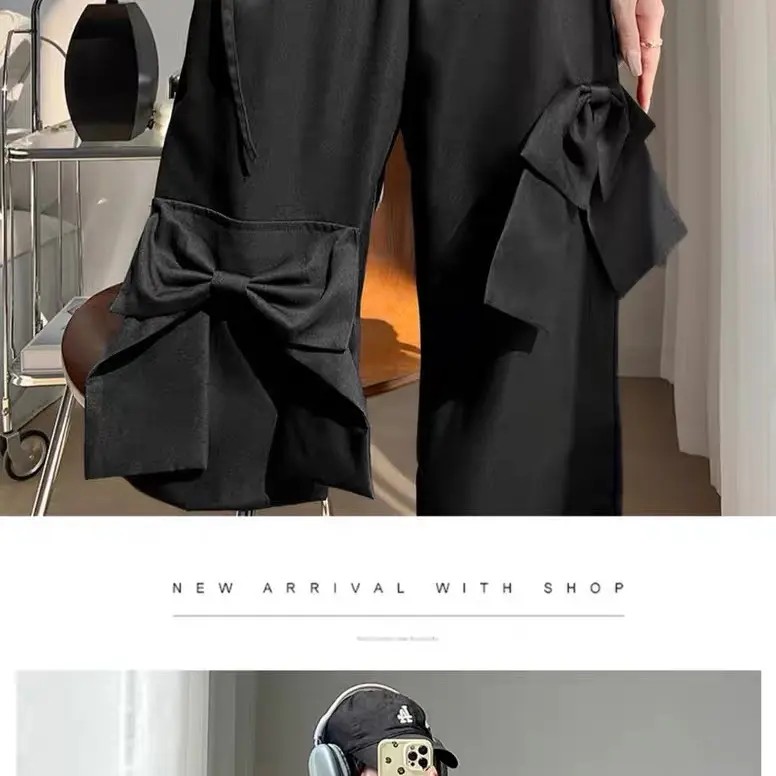 Quần ống rộng kaki nơ, 3 màu, 3 size, nơ to, may kỹ Nữ Ong Women Pants 2