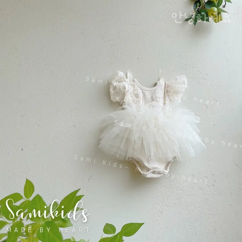 SS48GH Bộ liền thân ballet cho bé gái cotton Hàn mềm mại Len 8