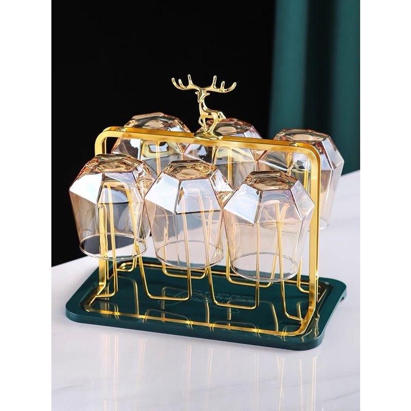 khay úp cốc để bàn uống nước được mạ vàng Kitchen Nhà Bếp