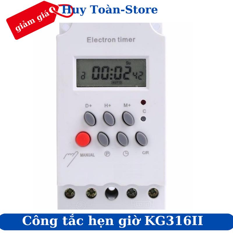Bộ công tắc hẹn giờKG316T-II Timer chuẩn công nghiệp 25A 16 chu trình tắt bật hẹn giờ điện tử