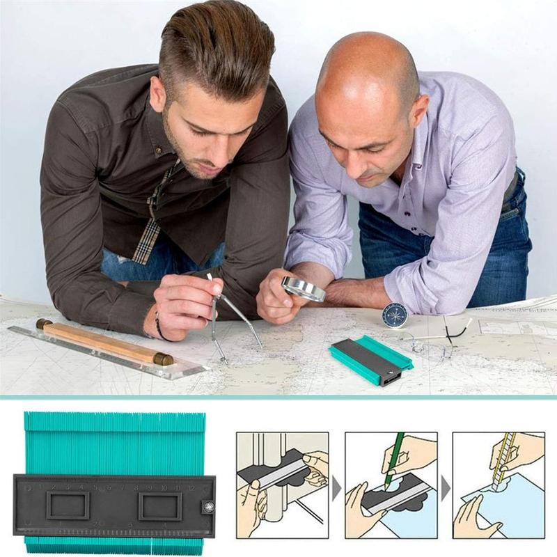 Profile Duplicator, Contour Gauge for Woodworking Tiling, Plastic Measuring Ruler, Line Copier, Ceramic Tile Cutting Template Tool, DIY Hand Tools 3