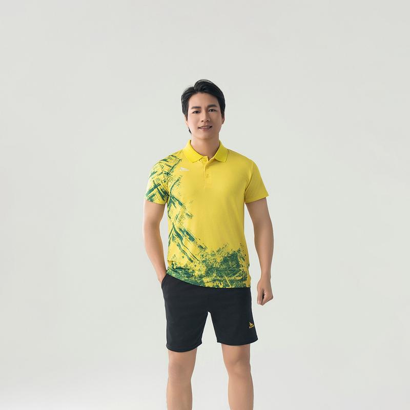 Áo Thể Thao Cầu Lông Nam Ikando Lucky Cổ Trụ, Vải Thun Lạnh Cao Cấp, Co Giãn, Thoáng Khí - Nhiều màu Top Sport 2