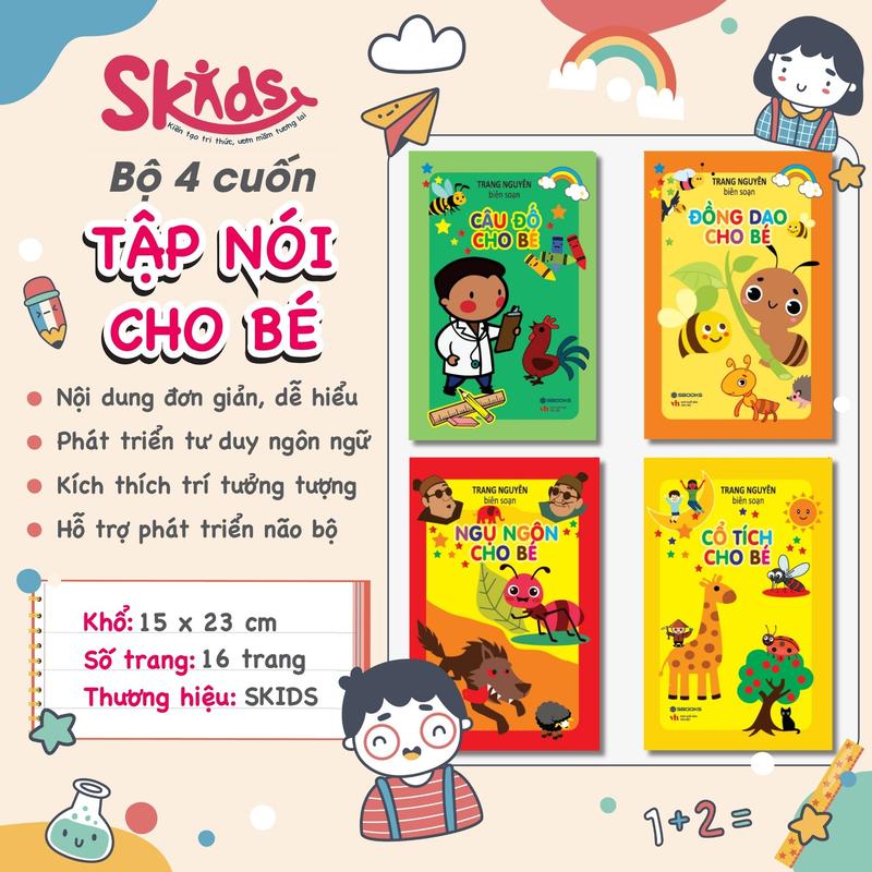 Product Introduction of Sách - Bộ 4 Cuốn Giáo Dục Sớm Cho Bé Từ 0-6 tuổi : Đồng Dao, Cổ Tích, Ngụ Ngôn, Câu Đố - SBOOKS 22