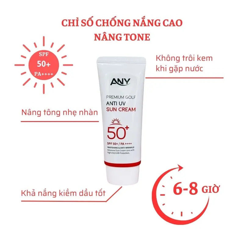 Mua 1 Kem Chống Nắng ANY  PREMIUM GOLF ANTI UV TONE-UP SPF 50+/PA+++60ml 4